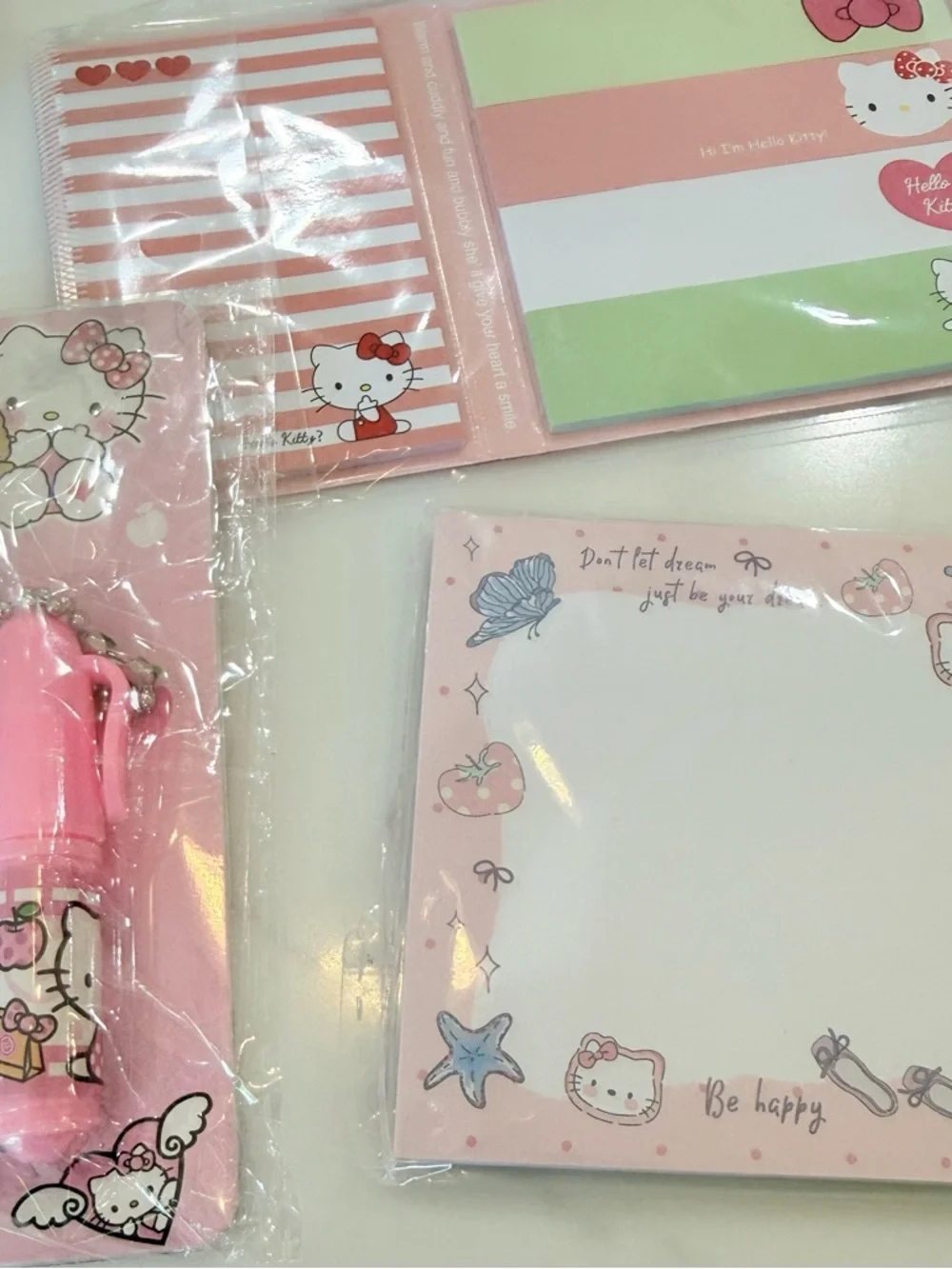13 pc Hello Kitty Sanrio stationary Accessories Set gift kids socks pouch key